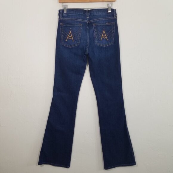 7 For All Mankind 'A' Pocket Stretch Jeans Blue Size 27 - Picture 5 of 8